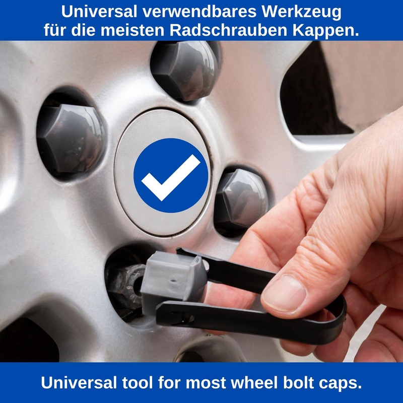 Wheel Bolt Caps Tool, Pack of 3, 3 Versions Replacement