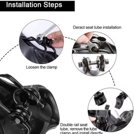 Lecute Asiento Bicicleta Impermeable Prostatico Ergonomico Bici Sillin Comodo Cojin Refaccion para Bicicletas Acolchonado Premium Deportivo Deporte Ciclismo (Negro)