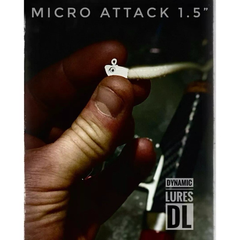 Dynamic Lures Ice Fishing lure, Ice Jig, MICRO Swim-Jig (White)