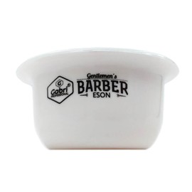 G Gabri Gabri - Barber's Shaving Bowl 4.5x9cm Black - Shaving Mug & Shaving Cup for Barbers and Salons (White)