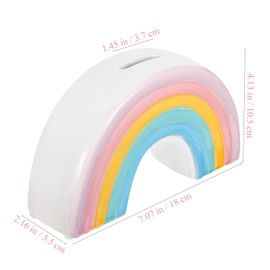 BESPORTBLE Creative Rainbow Ceramic Money Bank Cartoon Piggy Bank for Adults Home Decor Coin Storage