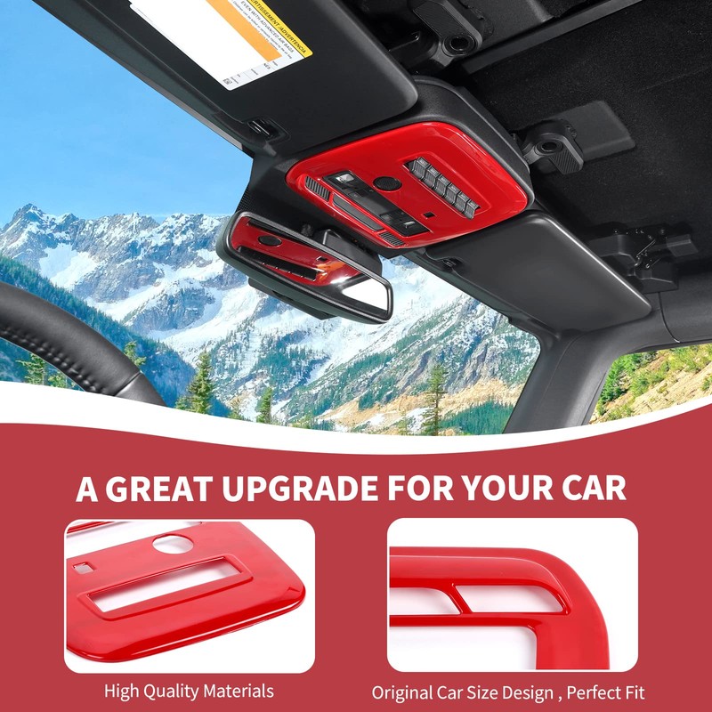 RAZPOY for Bronco Front Reading Light Panel Trim Cover Compatible