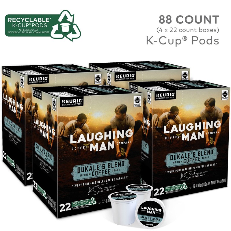 Laughing Man Dukale's Blend, Single-Serve Keurig K-Cup Pods, Medium Roast