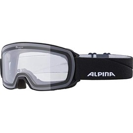 ALPINA NAKISKA OTG Dclear Ski Goggles, Anti-Fog, Extremely Robust & Shatterproof, with 100% UV Protection, for Adults, Black, One Size
