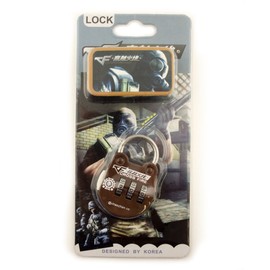 Manga Colourful 3 Digit Combination Padlock for Your School, Home, Locker, Bag, Diary - It's My Secret - Brown