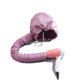 Portable Soft Bonnet Hood Hair Blow Dryer Attachment - Adjustable Hooded Dryer, Portable Hair Salon Heat Cap for Drying,Styling,Curling and Deep Conditioning, Speeds Up Drying Time at Home (Pink)