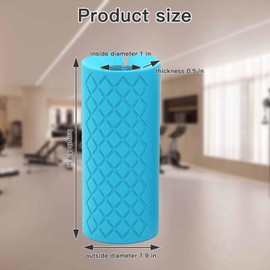 AIKESIWAY Thick Dumbbell & Barbell Grips for Weightlifting - High-Density Silicone Rubber, Non-Slip Gym Grips for Muscle Growth, Hand Stress Relief, Arm Blaster Adapter (Blue, 4.9 inches)