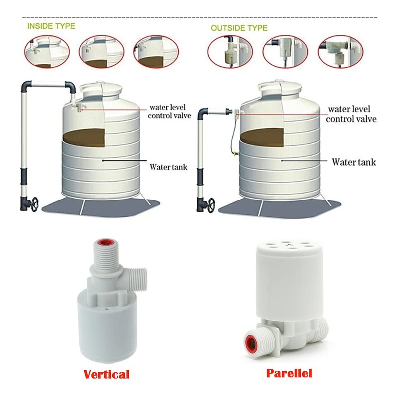 Automatic Float Valve G1/2 Parellel Outside Installation Floating Ball Valve