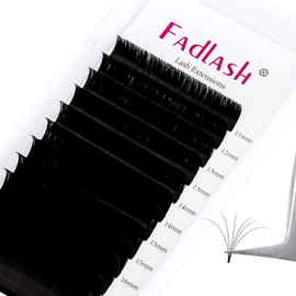 Eyelash Extension Easy Fan Volume Lashes 0.03-0.10mm C D DD L Curl 8-30mm Length Volume Lash Extensions Self Fanning Eyelash Extensions (0.03-D, 11-19mm Mix)