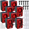 Qualirey 4 Pcs Solar Outdoor Motion Sensor Alarm Animal Deterrent