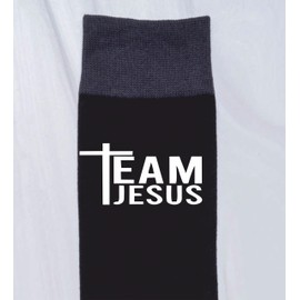 Print4U Team Jesus Men's Black Socks Novelty Birthday Funny Gift