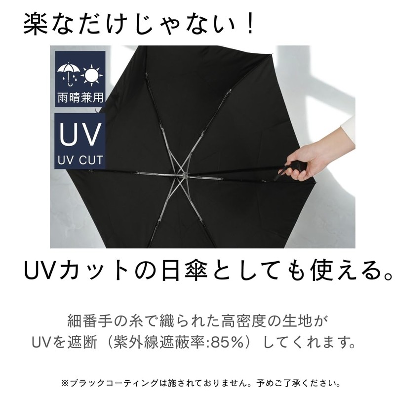 Nakatani Folding Umbrella, Shape Shape, Fast Shat, Solid Color, Hand