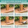 AJOVW 4Pcs (5.5" Post/8.7" Base) 6x6 Walnut Aluminum Post Base