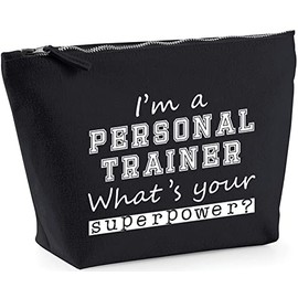 Hippowarehouse I'm A Personal Trainer What's Your Superpower? printed make up cosmetic wash bag 18x19x9cm