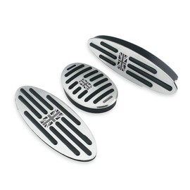 Heinmo Car Gas Brake Clutch Pedal Foot Pedal Plates Step Footrest Cover for Cooper R50 R52 R55 R56 R60 R61 F54 F55 F56 F60 Countryman Clubman Paceman Pedal Cover (Car 3PC Grey)