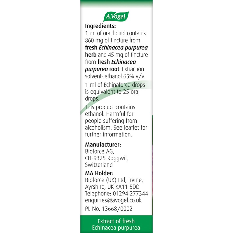 A.Vogel Echinaforce Echinacea Drops | Relieves Cold & Flu Symptoms