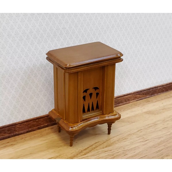 Dollhouse Cabinet Radio Vintage Style Wood Walnut Finish 1:12 Scale