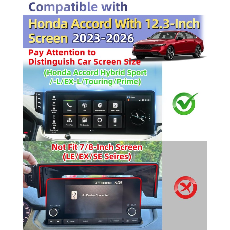 Car Phone Mount for 2023-2025 2026 Honda Accord Hybrid Sport