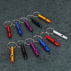 Aroncent Emergency Survival Aluminum Whistle Key Chain for Hiking Camping Climbing 12 PCS