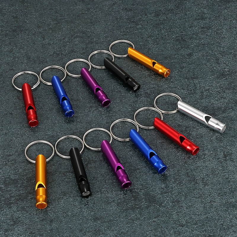 Aroncent Emergency Survival Aluminum Whistle Key Chain for Hiking Camping