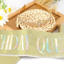 2 Birthday Tiara for Women, Birthday Crown, Birthday Sash for Women, Birthday Tiara