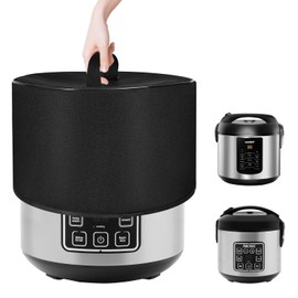 NUENSS-ROR Dust Cover for 2 QT Rice Cooker Heavy Duty Thickened Waterproof Dustproof Slow Cooker Cover Case for AROMA Digital Rice Cooker 2Qt ARC-914SBD丨COMFEE' Compact Rice Cooker 2QT (Black)