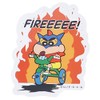 Crayon Shin-chan [Big Sticker] Die Cut Vinyl Sticker/Fire