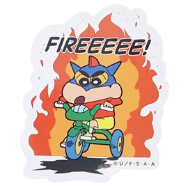 Crayon Shin-chan [Big Sticker] Die Cut Vinyl Sticker/Fire