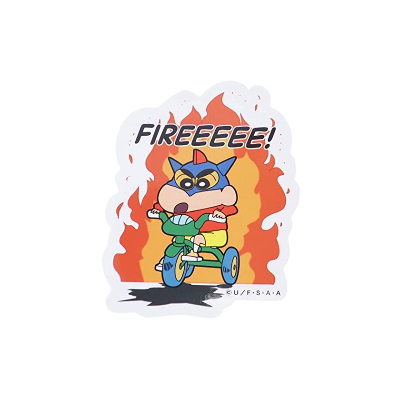 Crayon Shin-chan [Big Sticker] Die Cut Vinyl Sticker/Fire