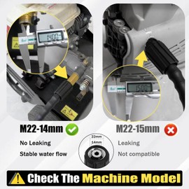 LycorTrade Pressure Washer Hose 50FT for Power Washer, 4200 PSI Kink Resistant Pressure Washing Extension Hose, 1/4" Power Washer Hose Replacement (M22-14mm) with 3/8" Quick Connector, Yellow