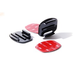 PROtastic® 2x Flat Mounts & 2x Sticky Pads for GoPro and SJCAM Action Camera Helmet Mounts (Pack of 2)