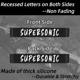 12 Pack Magsaddle Supersonic Magazine Marking Bands Supersonic Ammo Caliber Label Bands Identification Marker Holster Accessories (Black-White)