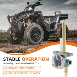 GoaMotors Fuel Valve Petcock Tank Switch Kit Fit for Yamaha Big Bear YFM350 96-99 YFM350F 87-99 YFM400F 93-99 for Kodiak 400 4WD YFM400F 93-99, Replace 2HR-24500-02-00, with Fuel line