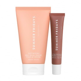 Summer Fridays Vanilla Lip Butter Balm & Babymoon Belly Balm Gift Set - Lip & Body Care Bundle to Help Moisturize Dry Skin & Help Reduce the Appearance of Stretch Marks (2 Count)