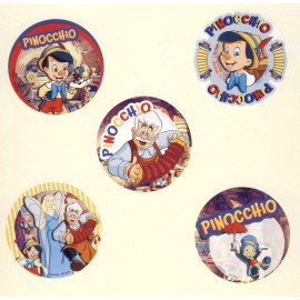 SmileMakers 10 Pinocchio Large Stickers - Party Favors - Geppetto, Jiminy Cricket