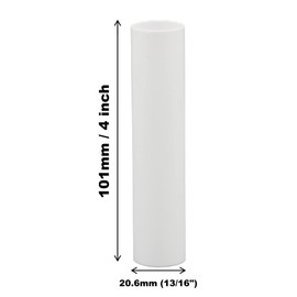 Creative Hobbies® 1751 - Set of 6, 4 Inch Tall White Plastic Candle Covers Sleeves Chandelier Socket Covers ~Candelabra Base