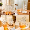 Atarvana 6 Pack Glass Tea Cups and Saucers Set with