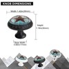 Elohiym 6 Pack Black Star Cabinet Knobs, Crystal Glass Dresser