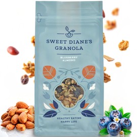 Sweet Diane’s Granola – Standard Size (12 oz): Organic Granola, Low-Sugar, High-Fiber, Gluten-Free, Vegan, Delicious Breakfast and Snack Topper (Classic Size, Blueberry Almond)