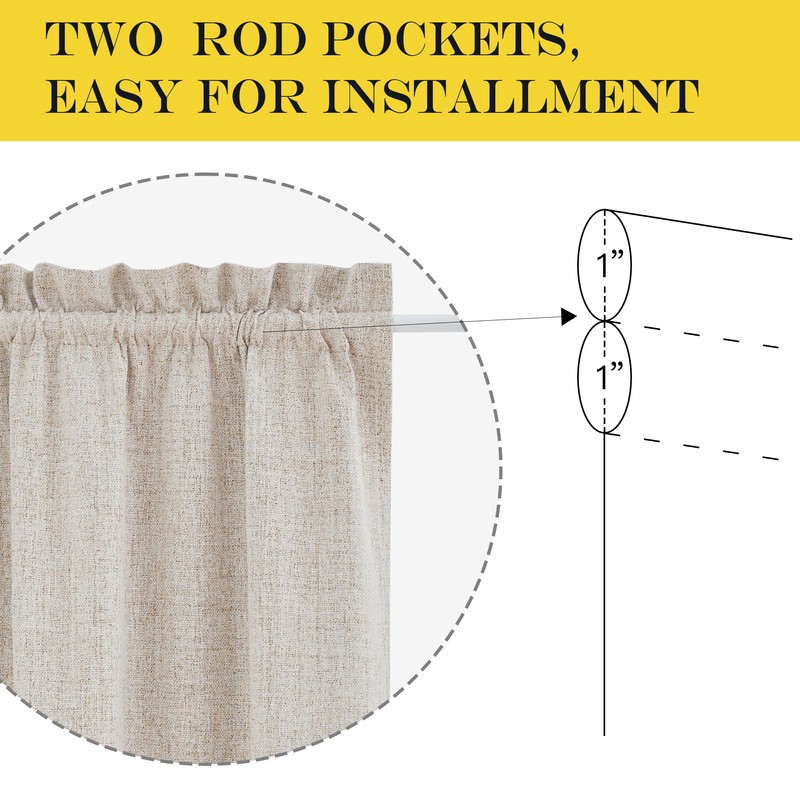 NICETOWN Door Curtains, 25 x 72 inch Long 100% Blackout