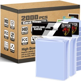 2000 Counts Card Sleeves Top Loaders for Trading Cards, Penny Soft Sleeves Baseball Card Sleeve Protectors Fit for Sports,Football,Game Cards