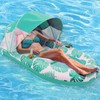 COOLCOOLDEE Pool Lounge Float with Canopy UPF50+,Extra Large Pool Floats