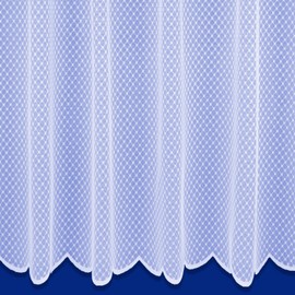 NetCurtainsUK Honeycomb Lightweight White Net Curtain decorated from top to bottom with small dots - Sold By The Metre (Drop: 91cm (36'')) (HONEYCOMBNET01)