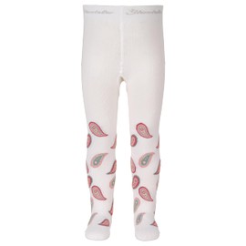 Sterntaler Paisley Tights - Children's Tights with Pattern - Tights Girls with Elastic Waistband for Comfortable Hold - Comfortable Tights Versatile to Combine, ecru