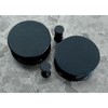 PAIR of Midnight Black Solid Silicone Double Flare Plugs -