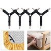 Tiardey 4Pcs Black Elastic Bed Sheet Suspenders Triangle Bed Sheet