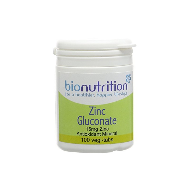 Bio Nutrition Zinc Gluconate - 15mg Zinc - Antioxidant Mineral