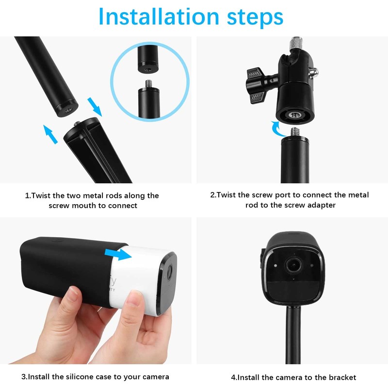 TIUIHU Spike Pole Mount Ground Stake with Protective Case for