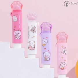 Cute Cat Design Case, Eraser, Set of 2, Correction Stationery, Cute Stationery, Cats, Stationery, Accessories, Cat Legs, Elementary School, Middle School, High School Students, College Students,