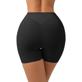 USEASY Shapewear for Women Tummy Control Panties Shapewear Shorts for Under Dresses Women Compression Shorts Black S